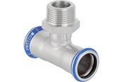 Drukbuizen en fiittings - Geberit T-piece stst d35mmx1 1/4x35mm presmf/np stål rf/syref - 31464
