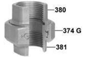 Schroefdraadfittingen - +GF+ Union taper seat unite galv. for F 3/4 - 770340205
