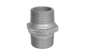 Schroefdraadfittingen - +GF+ Hexagon nipple Zwart 1/4 - 770280102