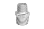 Schroefdraadfittingen - Georg-Fischer Zeskantige tepel verzinkt verlagend 3/8 x 1/8 - 770245216