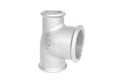 Schroefdraadfittingen - +GF+ T-stuk verzinkt 1 x 1/2 x 3/4 - 770130236