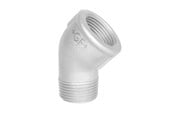 Schroefdraadfittingen - +GF+ Elbow 45° galvanized med F 2 1/2 - 770121210