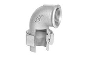 Schroefdraadfittingen - +GF+ Union elbow galvanized conical for F 1 1/4 - 770096207