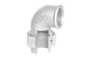 Schroefdraadfittingen - +GF+ Union elbow galvanized conical for F 1/2 - 770096204