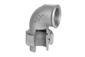 Schroefdraadfittingen - +GF+ Union elbow black conical for f - 770096105