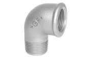 Schroefdraadfittingen - Georg-Fischer Elleboog 90° verzinkt voor m 1/2 x 3/8 - 770092216