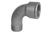 Schroefdraadfittingen - Georg-Fischer Short bend 90° Zwart for m 1 - 770011106