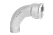 Schroefdraadfittingen - +GF+ Lange bocht van verzinkt staal voor 90° met een diameter van 1 1/4 inch - 770001207