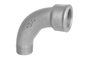 Schroefdraadfittingen - +GF+ Long sweep bend Zwart for m 90° 3/8 - 770001103