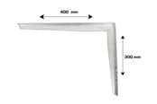 Deurbeugels en scharnieren - Home>it Beugel voor plank T-profiel 300 x 400mm - verzinkt - 16313