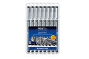 Schrijf- en tekengerei - Staedtler Fineliner pigment liner Zwart 8pcs - 308 SB8