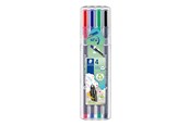 Schrijf- en tekengerei - Staedtler Fineliner triplus 0.3mm 4 stuks doosje - 334 SB4