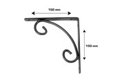 Deurbeugels en scharnieren - Home>it Shelf bracket "Almue" 150 x 150mm - Antraciet - 16565