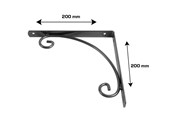 Deurbeugels en scharnieren - Home>it Shelf bracket "Almue" 200 x 200mm - Antraciet - 16575