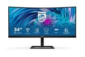 Scherm - 34" Philips E-Line 346E2CUAE - 3440x1440 - 100Hz - VA - 65W USB HUB - Gebogen - 346E2CUAE/00