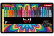 Schrijf- en tekengerei - STABILO Pen 68 Arty Metaal Tin of 40 colors - ET1064612