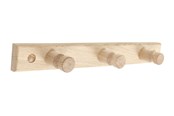 Deurbeugels en scharnieren - Home>it Eiken kapstok - 3 haken - 12214