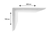 Deurbeugels en scharnieren - Home>it Multi-bracket right - 150 x 200 mm - Wit - 16292