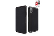 Mobiel - Covers & Cases - ITSKINS HYBRID FOLIO cover for iPhone XS / X® - Black and red with recycled leather - APHX-HYBRF-BRRL
