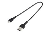 Beelscherm- en tv-kabel - StarTech.com 30cm Durable USB-A Aan Lightning Cable - RUSBLTMM30CMB