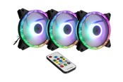Case Fan - Inter-Tech Argus RGB-FAN SET RS-07 - Case ventilator - 120mm - Black - 88885537