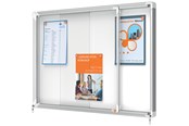 Conferentie & Presentatie - Nobo Afsluitbaar mededelingenbord met schuifdeur voor 8xA4 formaat - 1902569