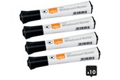 Conferentie & Presentatie - Nobo Glide Whiteboard Markers, Ronde punt, Pak van 10 stuks Zwart - 1915264