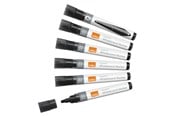 Conferentie & Presentatie - Nobo Vloeibare Inkt Whiteboard Markers, Ronde punt, Pak van 10 stuks Zwart - 1915377