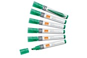 Conferentie & Presentatie - Nobo Vloeibare Inkt Whiteboard Markers, Beitelvormige punt, Pak van 10 stuks Groen - 1915385