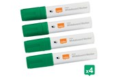 Conferentie & Presentatie - Nobo Glide Whiteboard Markers, Grote beitelvormige punt, Pak van 4 stuks Groen - 1915391
