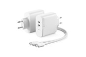 Mobiel - Adapters & Opladers - ALOGIC Rapid Stroom 63W (45+18W) GaN Charger inc. 2 m USB-C Charging Cable - WCG2X63-EU