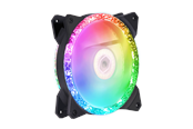 Case Fan - Cooler Master MasterFan MF120 Prismatic: MeesterVentilator MF120 Prisma - Case ventilator - 120mm - Zwart met RGB-licht - 27 dBA - MFY-B2DN-20NPA-R1