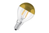 Armaturen & Lampen - Osram LED spot Mini-ball 4W/827 (37W) filament Transparant Spiegel Goud E14 - 4058075456549