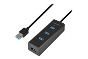 USB hub - AXAGON N HUE-S2BL - hub - 4 ports USB hub - 4 - USB 3.2 - Zwart - HUE-S2BL