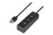 USB hub - AXAGON N HUE-S2BL - hub - 4 poorten USB hub - 4 - USB 3.2 - Zwart - HUE-S2BL
