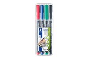 Schrijf- en tekengerei - Staedtler Universele pen Lumocolor perm F 4 stuks - 318 WP4