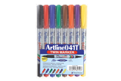 Schrijf- en tekengerei - Artline EK541T/8W WB marker set w.8 ass. - EK541T/8W