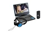 Blu-Ray - dvd-speler - Lenco DVP-910BL - Portable 9" DVD player with USB headphones and mounting bracket - Blue/Black - DVP910BLAU