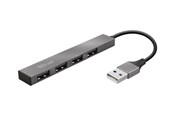 USB hub - Trust Halyx Aluminium 4-Port Mini USB hub USB hub - 4 - Zwart - 23786