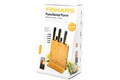 Keukengerei - Fiskars Functional Form Bamboe knife block 5 Messen - 10575520