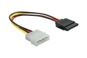 Voedingskabel (intern) - DeLOCK power cable - SATA power to 4 PIN internal power - 15 cm - 60100
