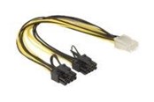 Voedingskabel (intern) - DeLOCK power cable - 8 pin PCIe power (6+2) to 6 pin PCIe power - 30 cm - 83433