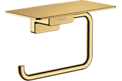 Badkamer accessoires - Hansgrohe addstoris roll holder with shelf polished gold-optic pvd - 41772990