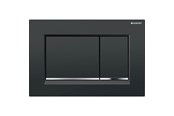 Installatiesystemen - Geberit sigma30 control plate pushbutton black/blank Chroom - 115.883.KM.1
