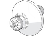 Douche- en montageaccessoires - Oras Straight Connector with flange - 204120W/2