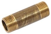 Schroefdraadfittingen - Isiflo Barrel nipple Messing 12 x 120 mm - 048412004