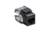 Koperen bekabeling - Leviton Extreme cat 6a utp jack 110-style - Zwart - 6110G-RE6