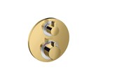 Mengkranen en fittingen - Hansgrohe ecostat s thermostatic mixer for concealed installation for 2 outlets with shut-off / diverter valve Gepolijst gold-optic - 15758990
