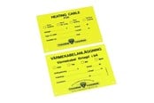 Vloerverwarming - Raychem Waarschuwingslabel warmtetracing - C97690-000