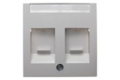 Schakeleenheden - Berker Centre plate with 2 dust Bescherming p Wit - 11811909